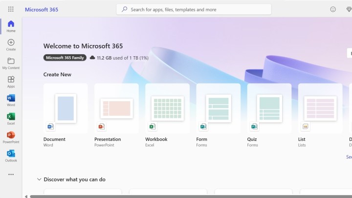 Microsoft 365 Family desktop app.