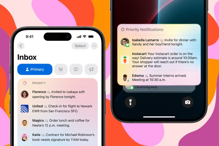 Summarization of notification and emails on iPhone with Apple Intelligence.