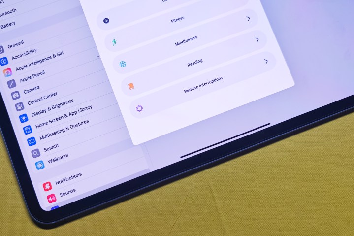 New focus control on iPadOS 18.