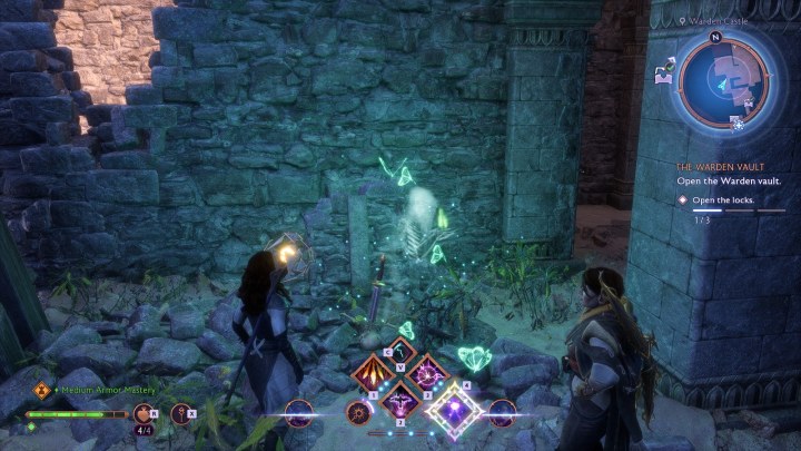 The first ghost encounter near a skeleton in Dragon Age: The Veilguard.