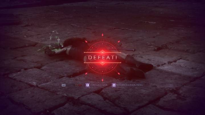 Defeat screen in Dragon Age: The Veilguard.