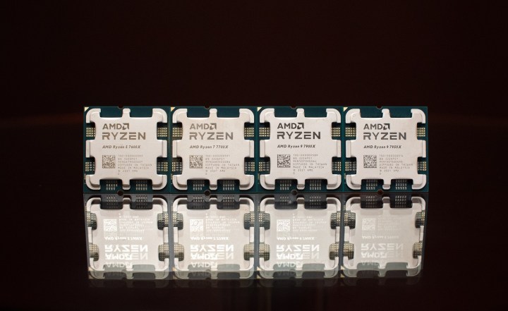 A group shot of Ryzen 7000 CPUs.