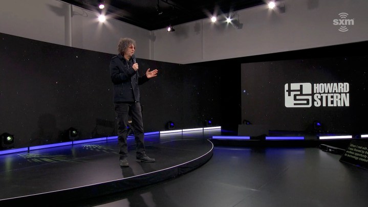 A screenshot of Howard Stern at the SiriusXM event in New York City.