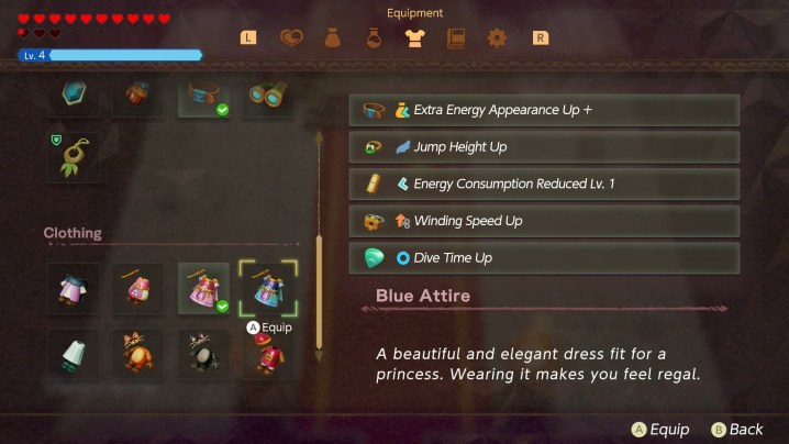 alt text: Zelda's Blue Attire in Echoes of Wisdom.