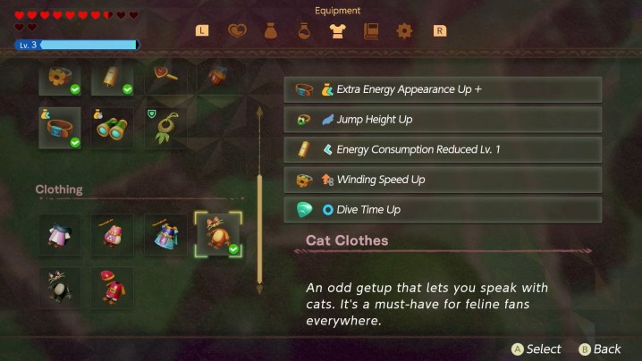 alt text: Zelda wearing the Cat Clothes in Echoes of Wisdom.