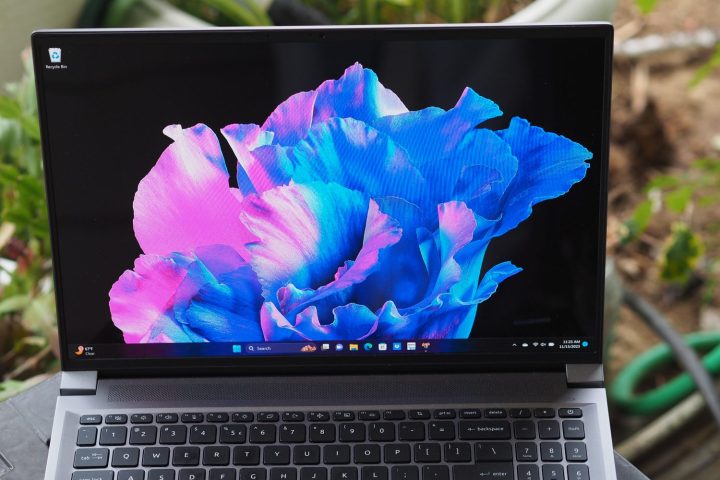 Acer Swift X 16 front view showing display.