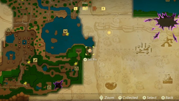 Lake Hylia Stamp Location