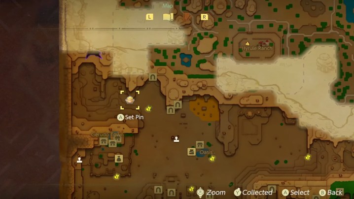 Northern Gerudo Desert Stamp Location