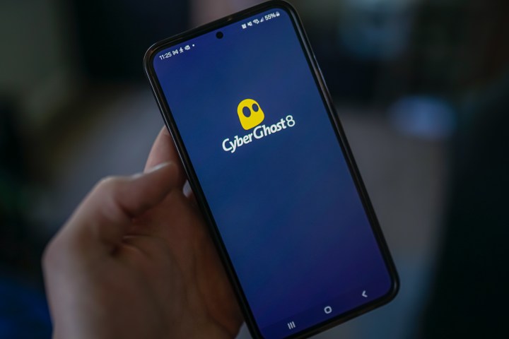 alt text: The Cyberghost VPN app running on an Android phone.