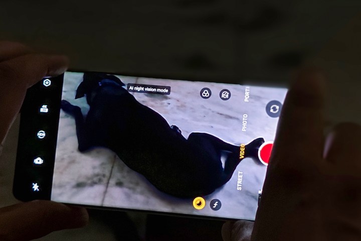 AI Night Vision video on Realme GT 6.