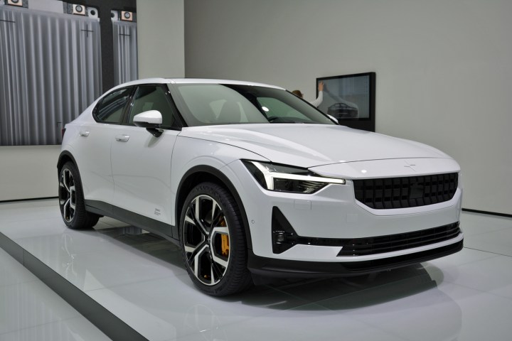 alt text showcasing the sleek design and technology-focused interior of the Polestar 2.