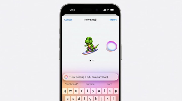 alt: Example of Genmoji creating custom emojis on an iPhone.