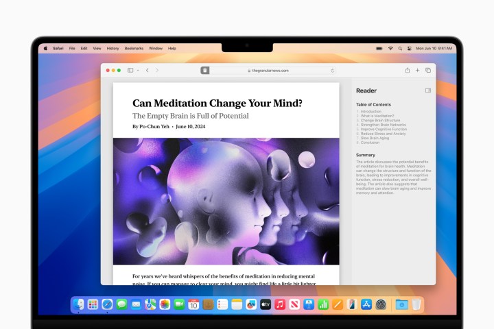 alt: Using AI writing features within Safari on a Mac.