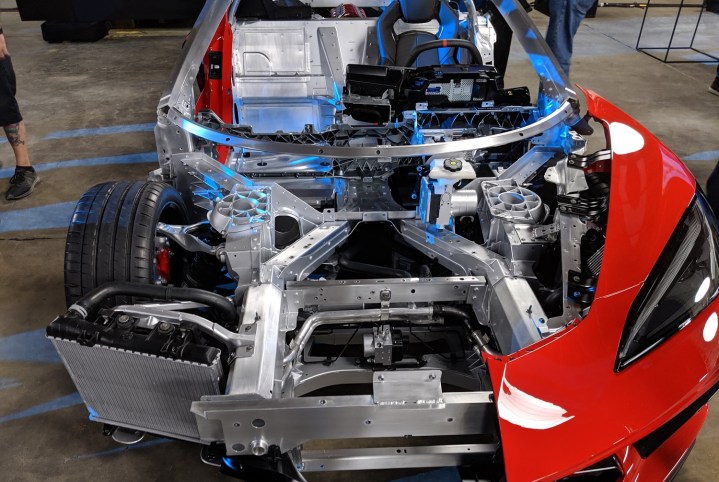 Front lift system of the 2020 Chevrolet Corvette Stingray