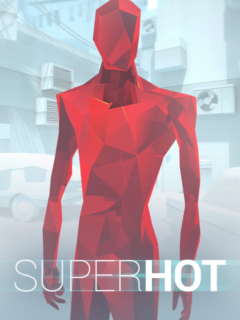 Superhot gameplay with red enemies and white environment