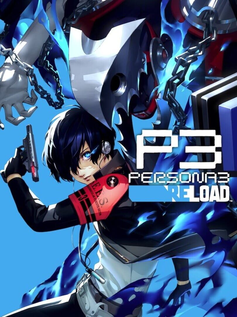 alt text describing image:  A promotional image from Persona 3 Reload featuring the main characters in a dynamic pose.