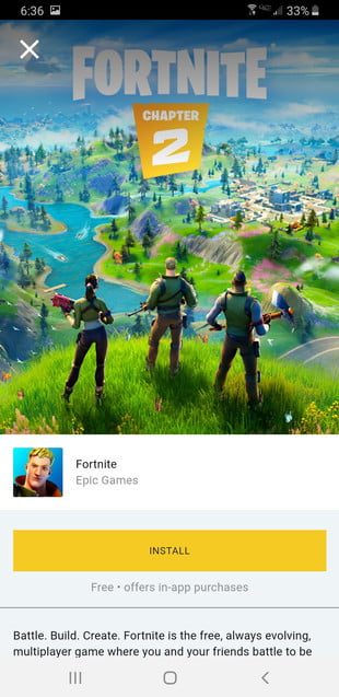 alt: A screenshot of the Epic Games app showing various game titles including Fortnite.