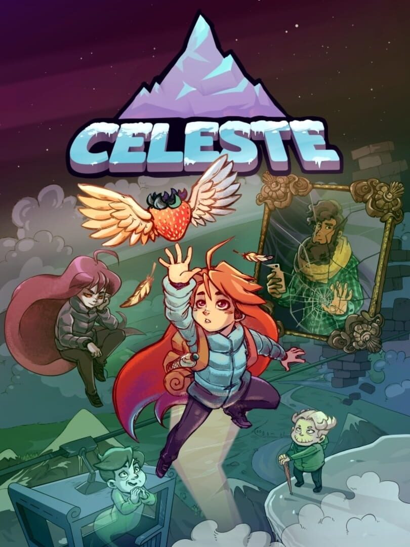 alt text: Celeste gameplay on Nintendo Switch, showing the challenging platforming