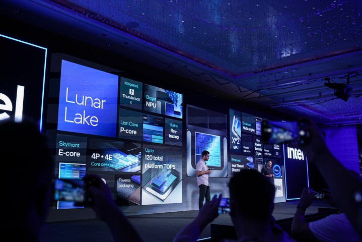 Intel revealing Lunar Lake features at Computex 2024.