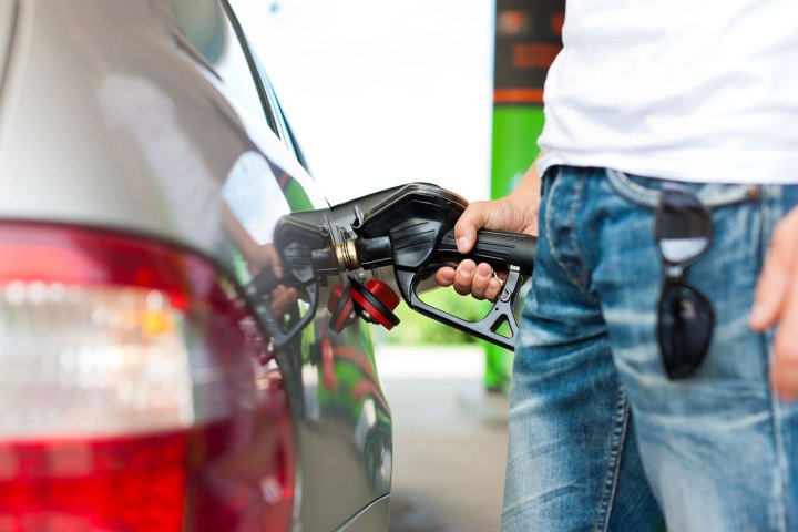 Filling up gas tank