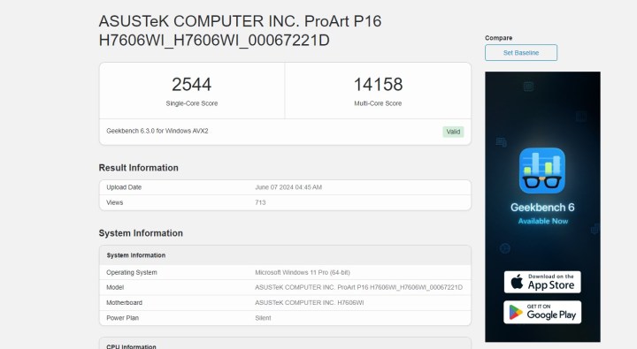 Benchmark scores for the AMD Ryzen AI 9 HX 370.