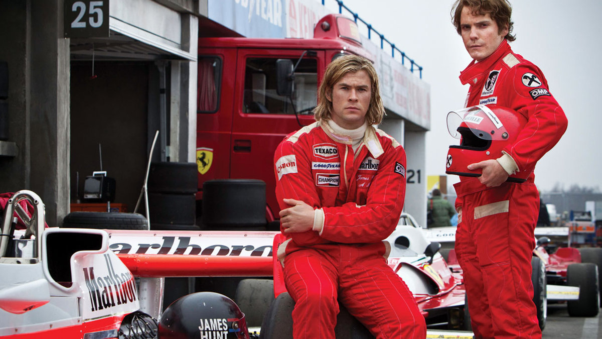 The fierce competition between Formula One drivers James Hunt and Niki Lauda