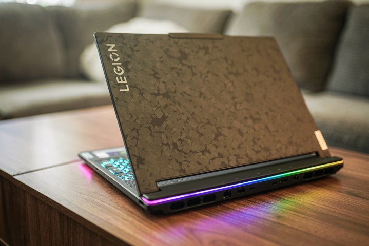 The back of the Lenovo Legion 9i laptop.