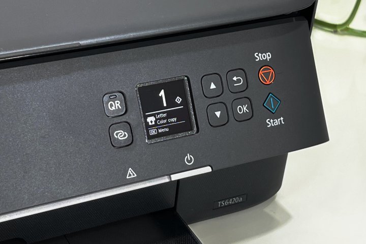 Canon Pixma TS6420a Control Panel