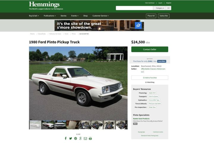 Hemmings car listing.