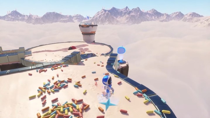 Astro Bot in creamy canyon.