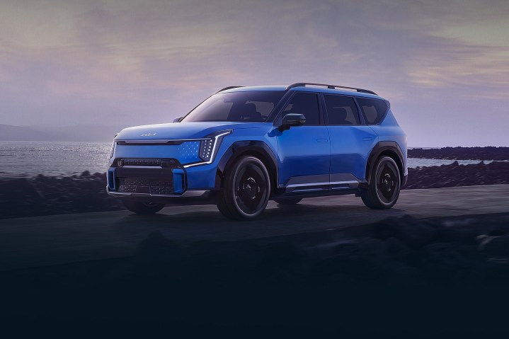 alt text: A Kia EV9 electric SUV.