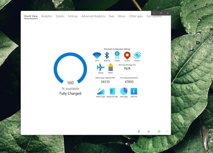 A Microsoft Store app for battery health on Windows 11