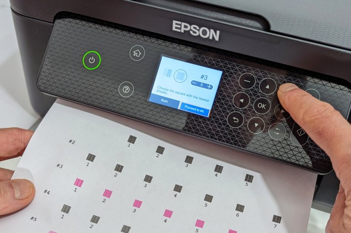 The Epson Expression Home XP-4200 requires manual print head alignment during setup.