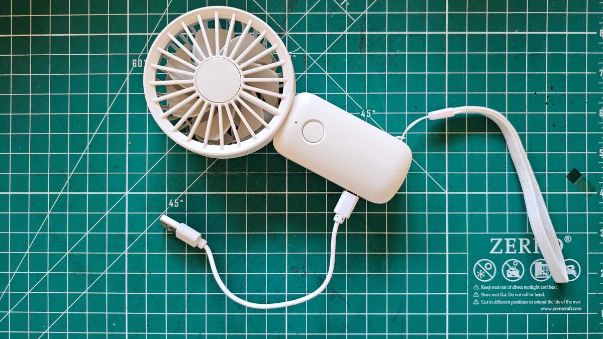 This cheap USB-C fan will only charge using USB-A to USB-C cable