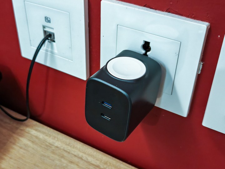 The 65W dual USB-C charger with Apple Watch puck by Nomad