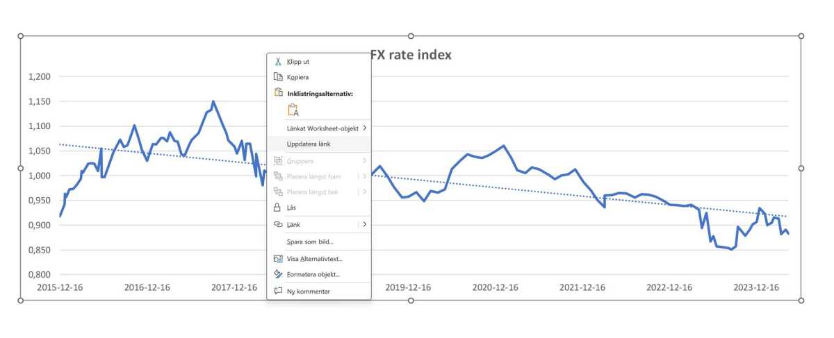 Updating Excel Link