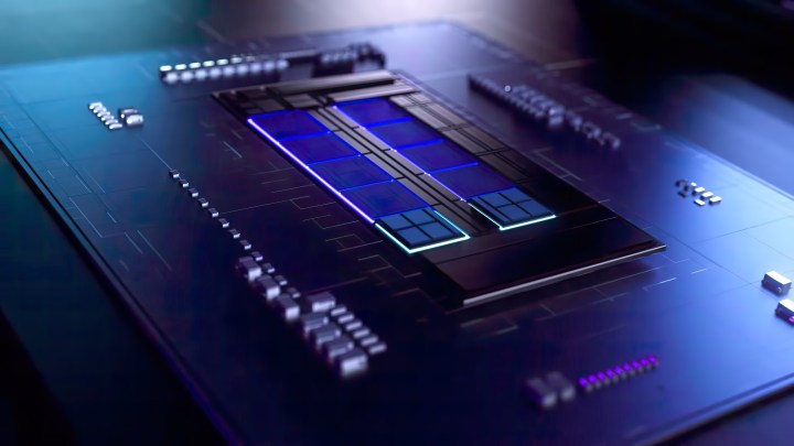 Intel Raptor Lake chip shown in a rendered image.