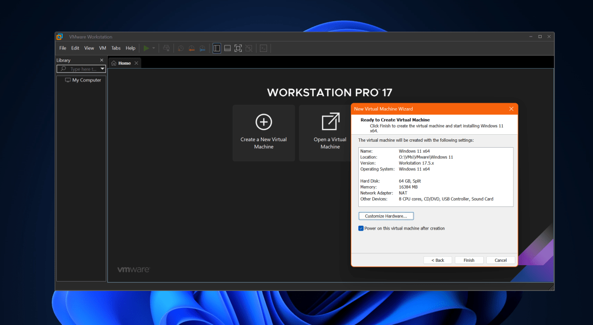 alt: VMware Workstation 17 Hardware Configuration