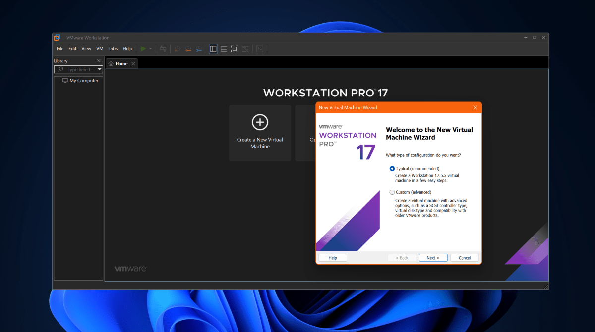 alt: VMware Workstation 17 New Virtual Machine Wizard