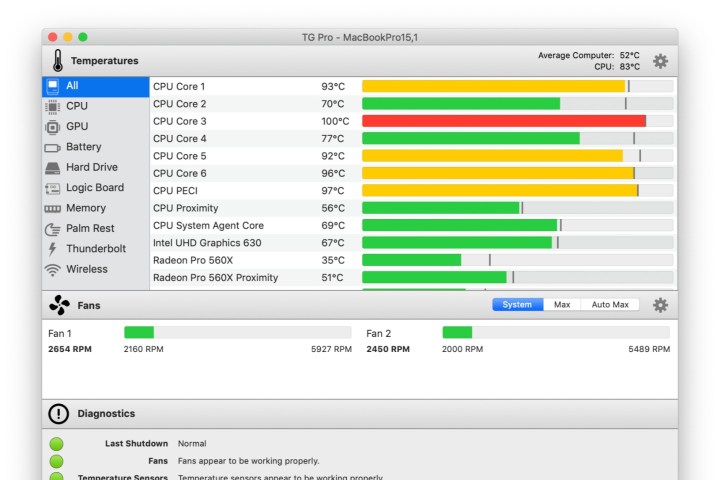 TG Pro tracking application.