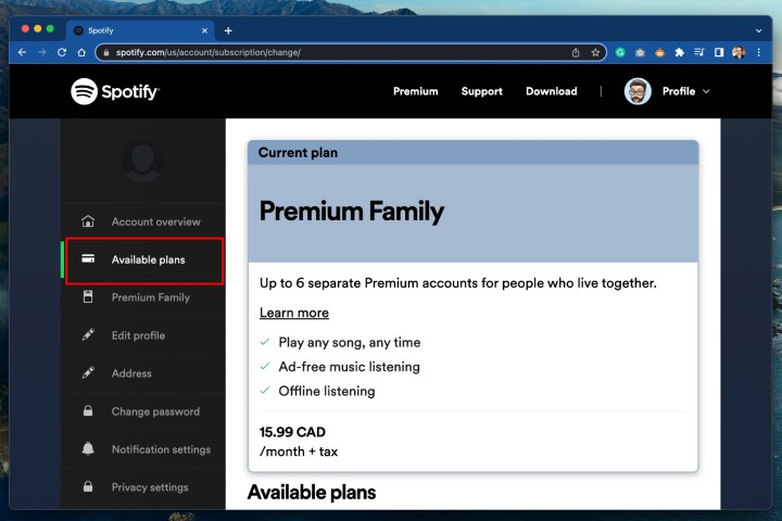 How to cancel Spotify Premium – Available plans.