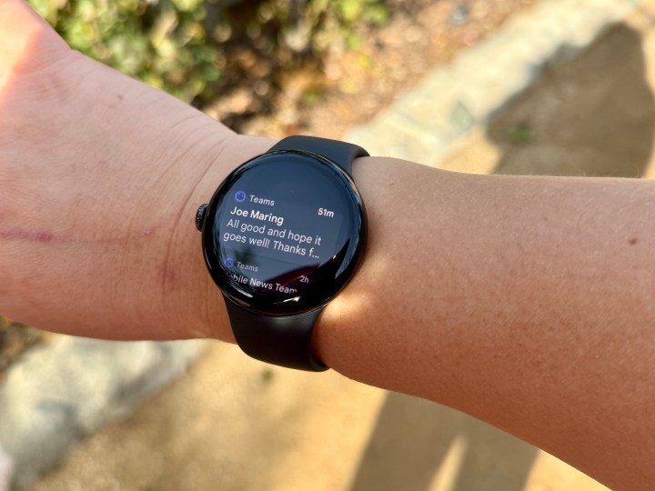 Notifications on Pixel Watch 3.