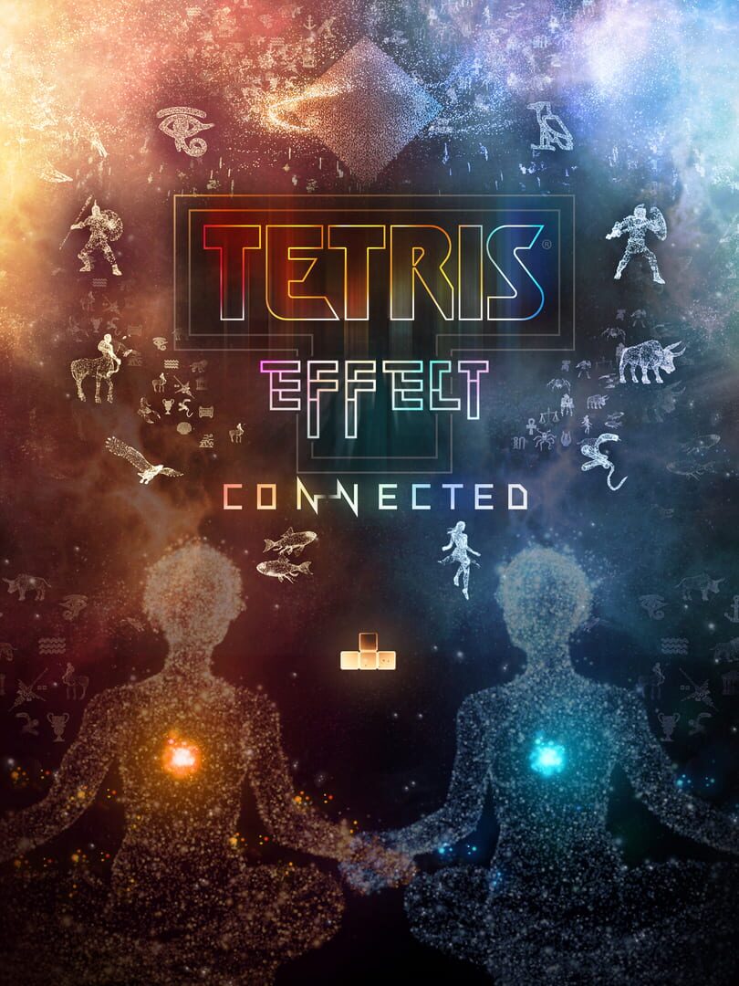 Tetris Effect gameplay screenshot showcasing colorful visuals