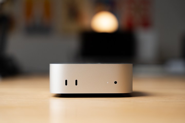 The front of the Mac mini.