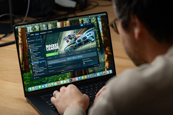 Steam open on a MacBook Pro.