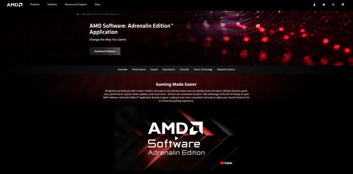 AMD Adrenalin Website.