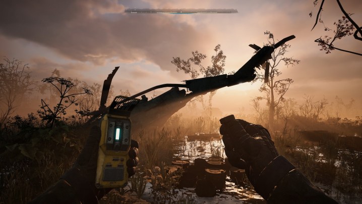 A crashed helicopter in S.T.A.L.K.E.R. 2.