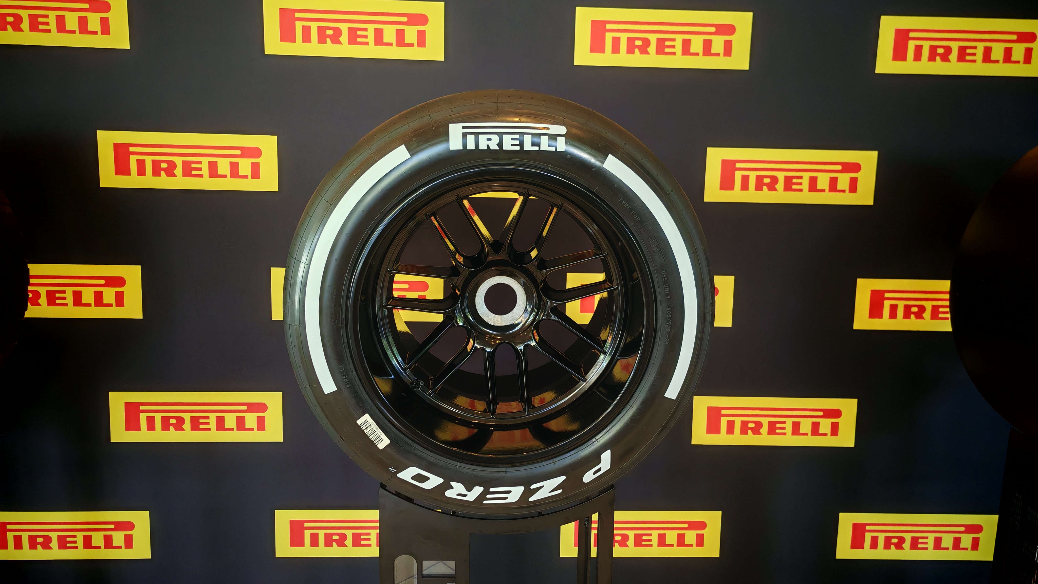 Pirelli F1 tire with hard compound coloring