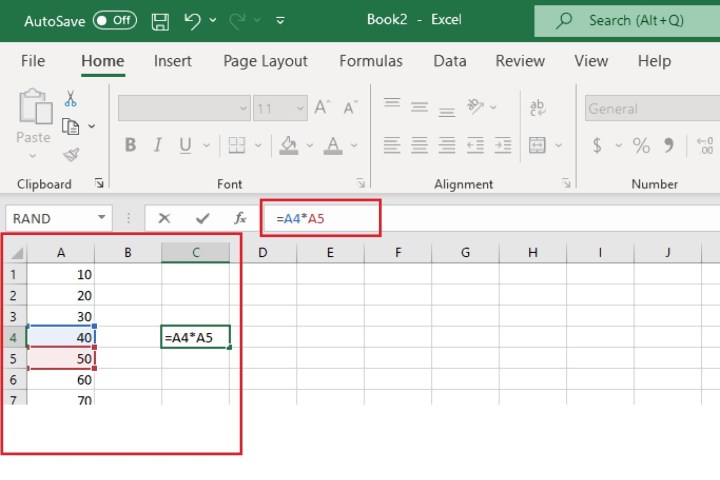 how to multiply in excel multiplying numbers from different cells