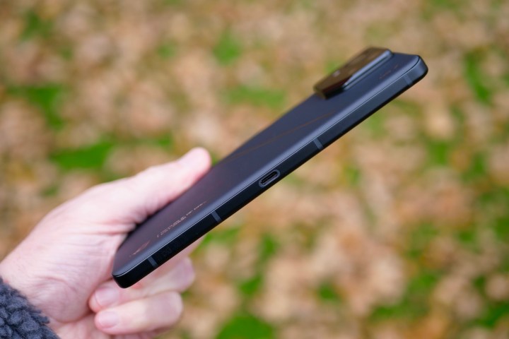 The side of the Asus ROG Phone 9 Pro.